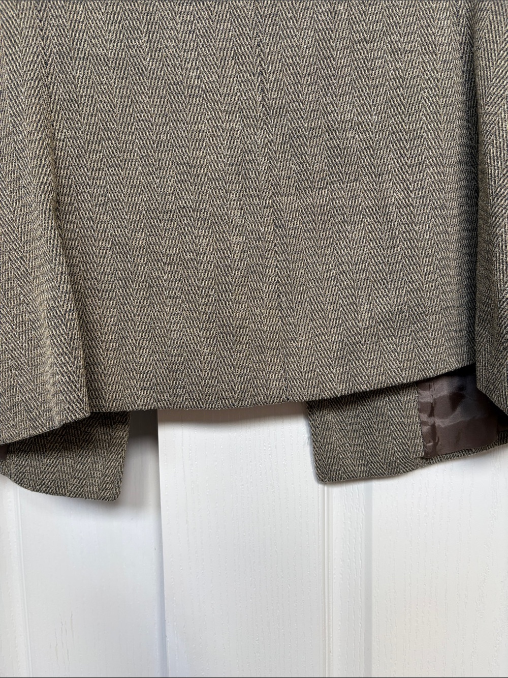 Rena Rowan Women's Taupe Herringbone Blazer Jacket - Picture 14 of 14